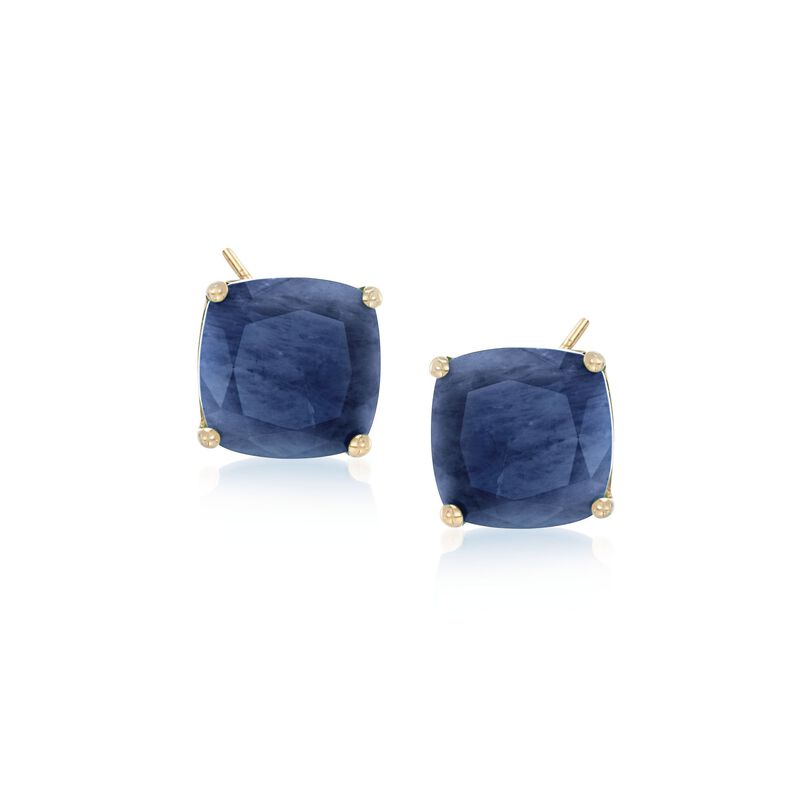 7.75 ct. t.w. Opaque Sapphire Earrings in 14kt Yellow Gold image number 0