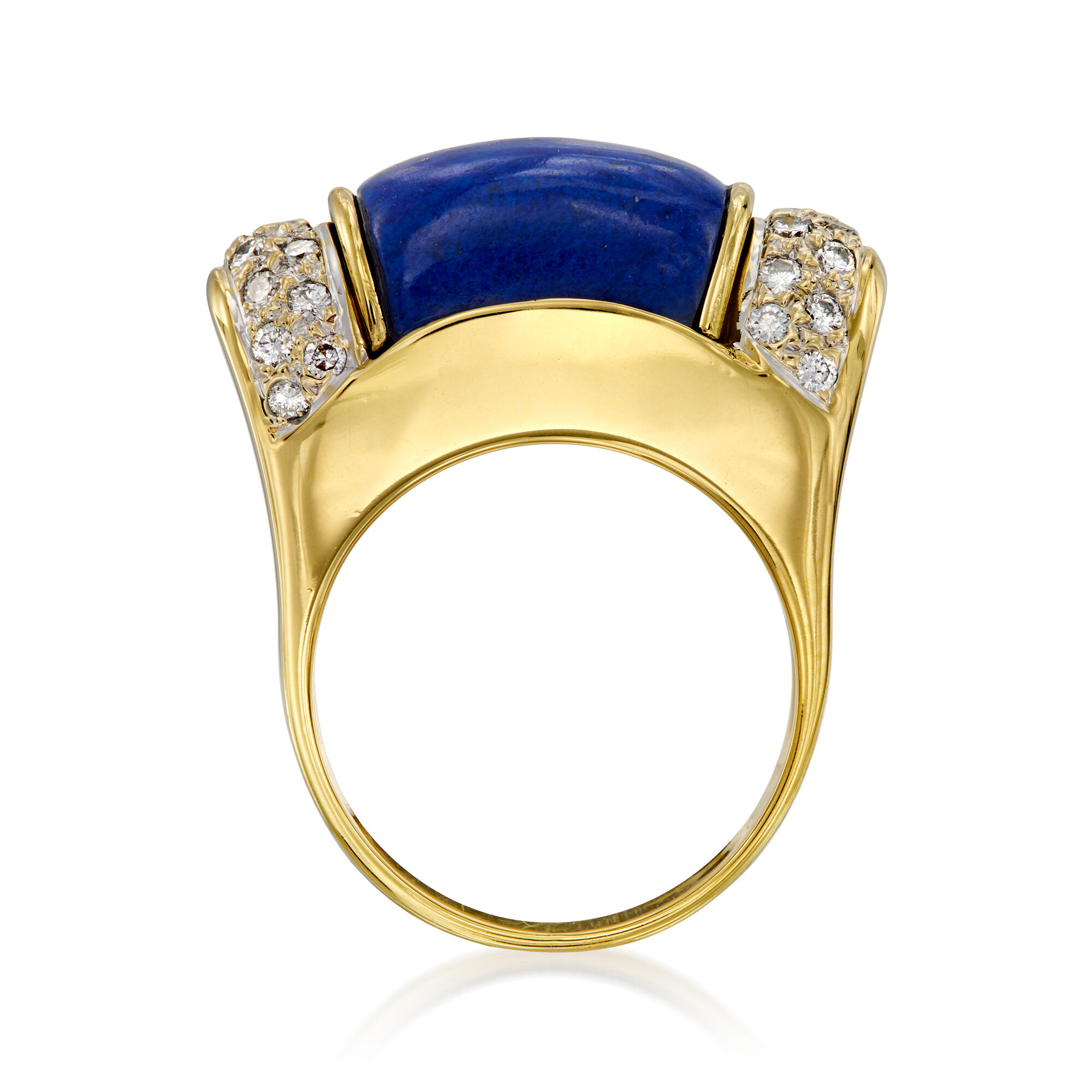 USA製 CORINTH コリンス MA-1 M ゴールド IDEAL 80s C. 1990 Vintage Lapis and .75 ct. t.w. Diamond Cocktail Ring