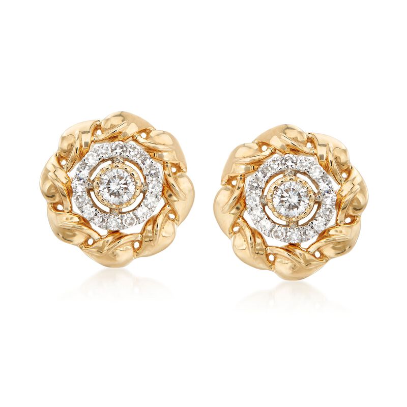 .33 ct. t.w. Diamond Jewelry Set: Earrings and Earring Jackets in 14kt Yellow Gold image number 0