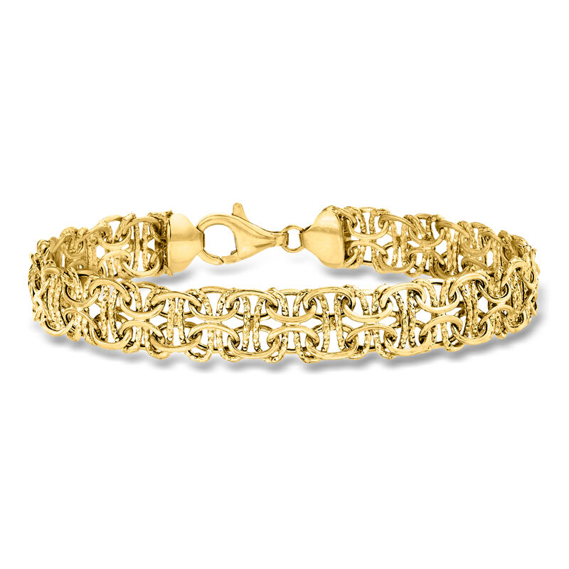 10kt Yellow Gold Interlocking Link Bracelet image number 0