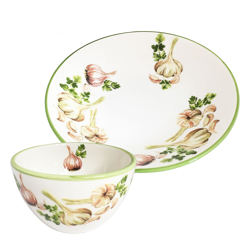 Abbiamo Tutto &quot;Garlic and Herb&quot; Ceramic Dinnerware from Italy image number 0