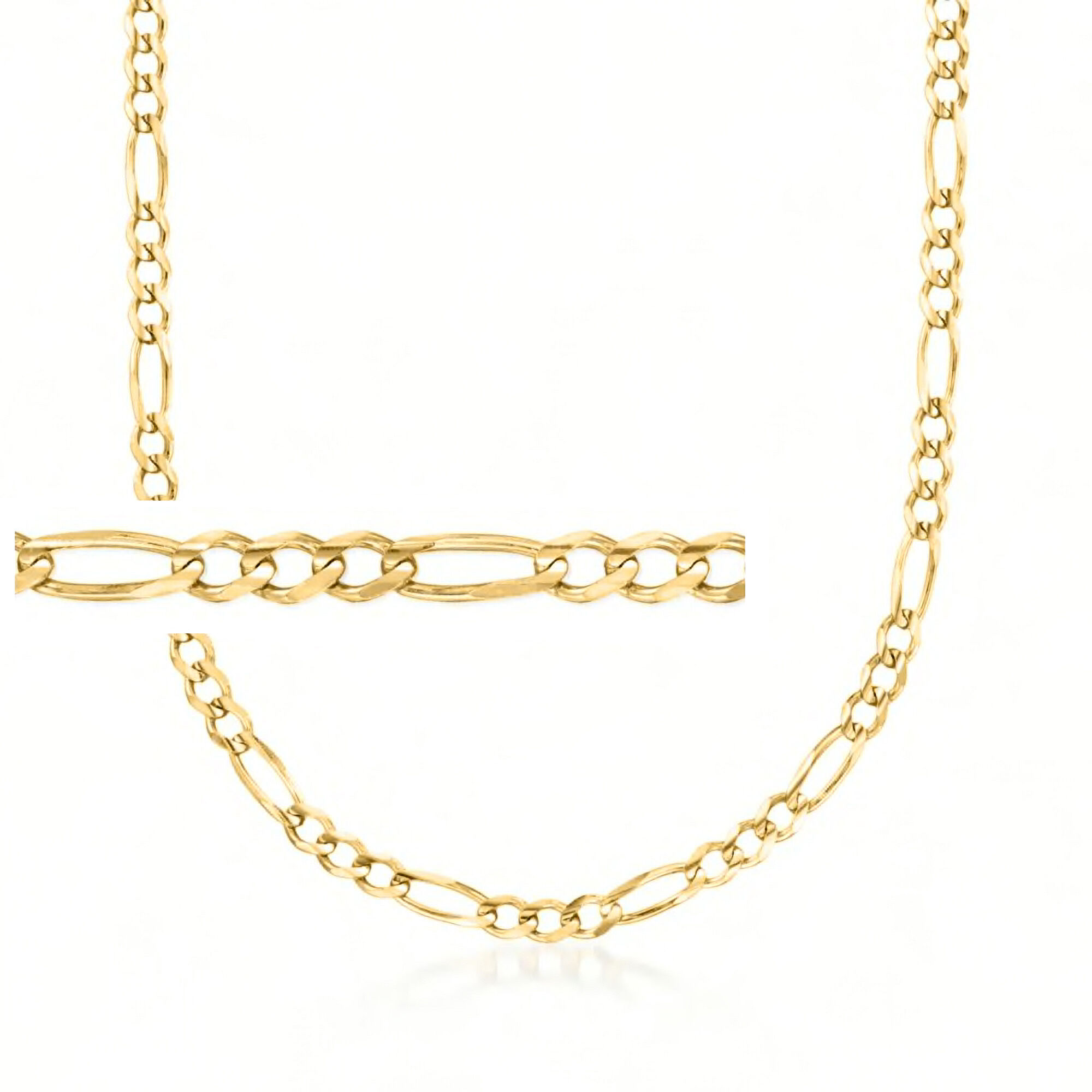 Men's 3.8mm 14kt Yellow Gold Figaro-Link Necklace | Ross Simons