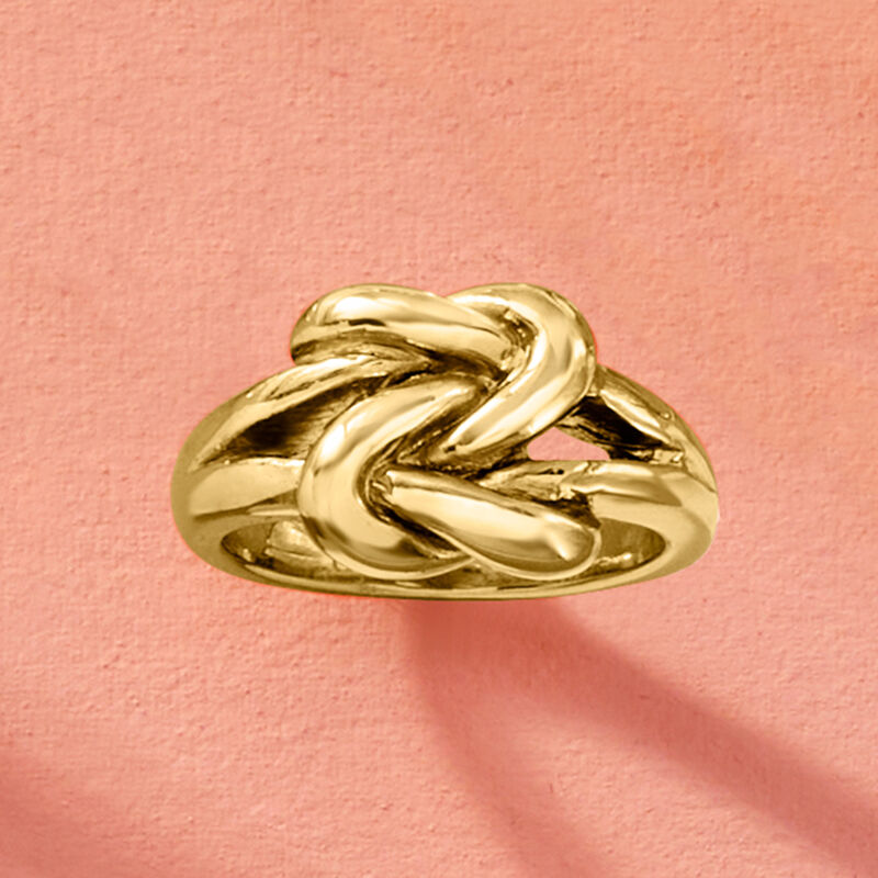 Italian 14kt Yellow Gold Double Love Knot Ring. Size 8 image number 5