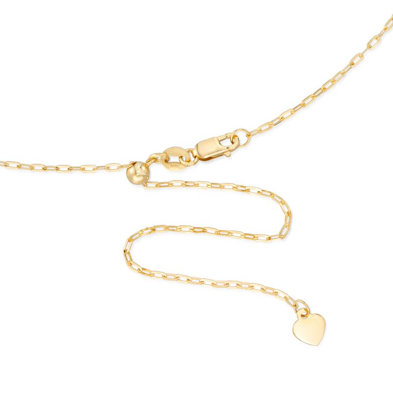 Italian 1mm 14kt Yellow Gold Adjustable Slider Forzatina Chain Necklace image number 2