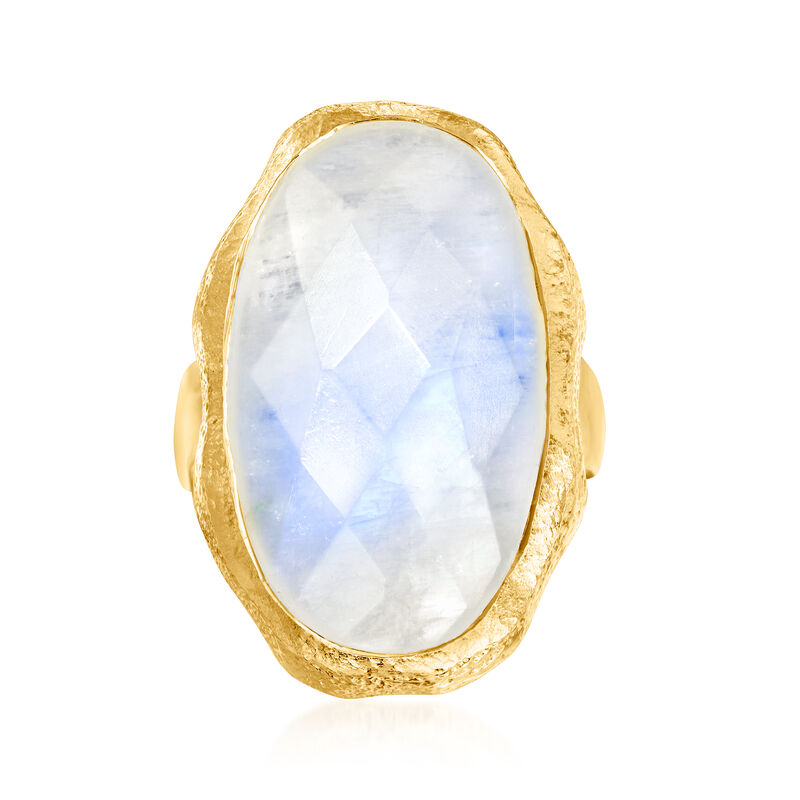 Moonstone Ring in 18kt Gold Over Sterling image number 0