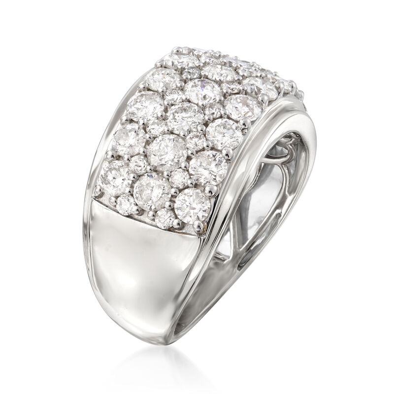 3.00 ct. t.w. Diamond Multi-Row Ring in 14kt White Gold image number 2
