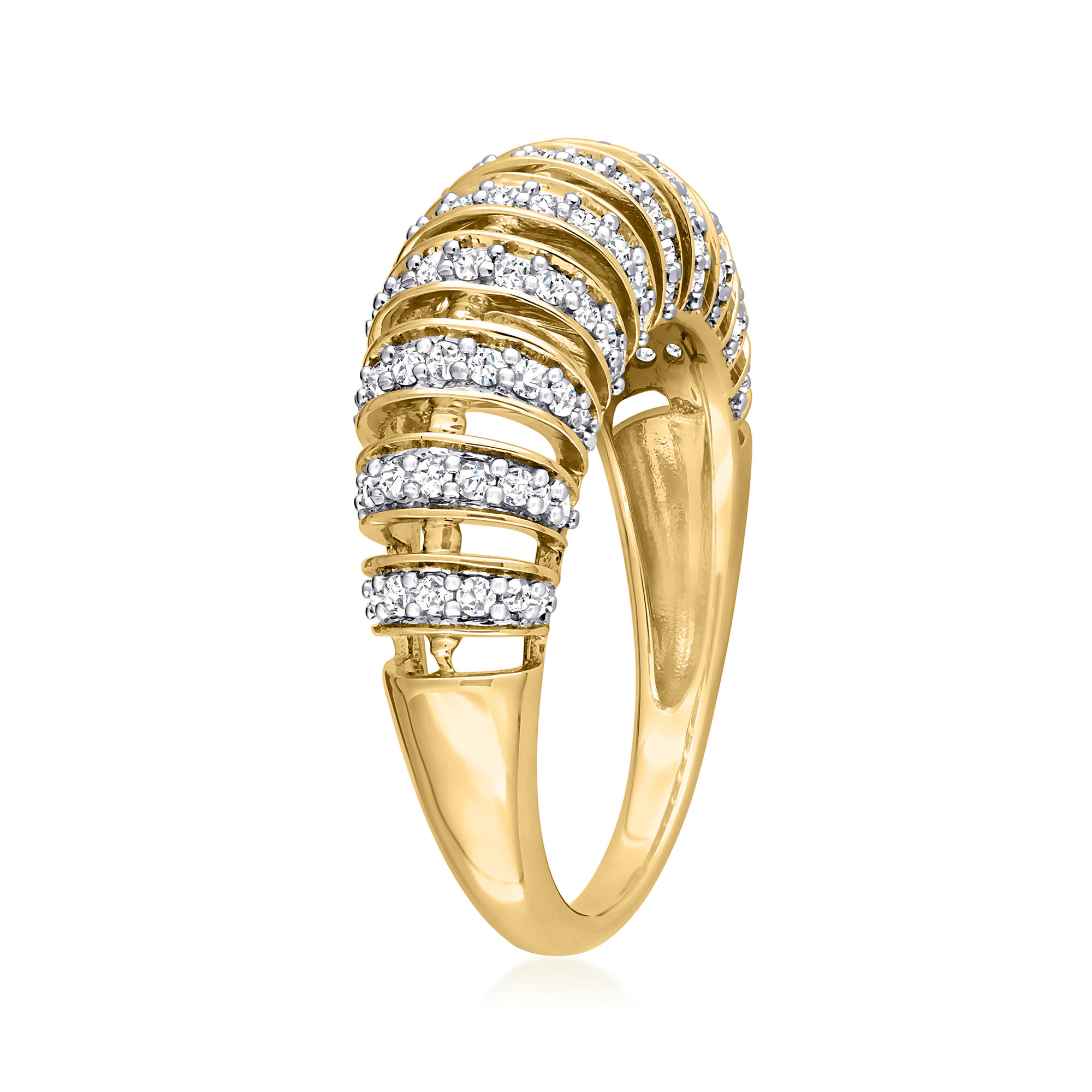 47 ct. t.w. Diamond Open-Space Ring in 14kt Yellow Gold. Size 7