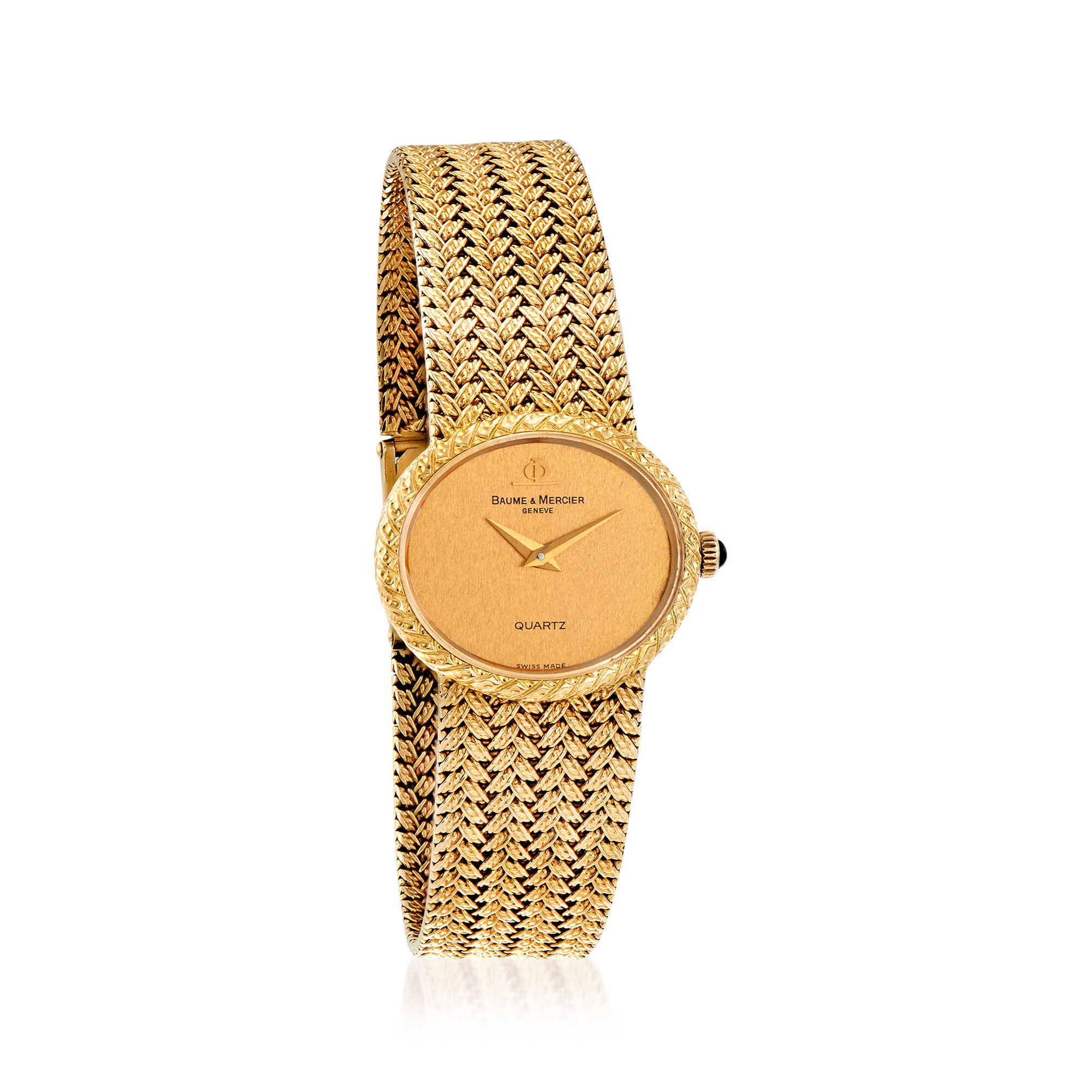 C. 1980 Vintage Baume & Mercier Women's 25mm 18kt Yellow Gold