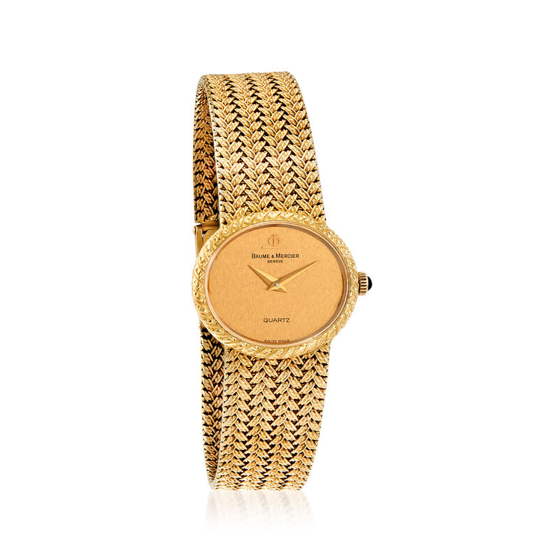C. 1980 Vintage Baume & Mercier Women's 25mm 18kt Yellow Gold Watch image number 0