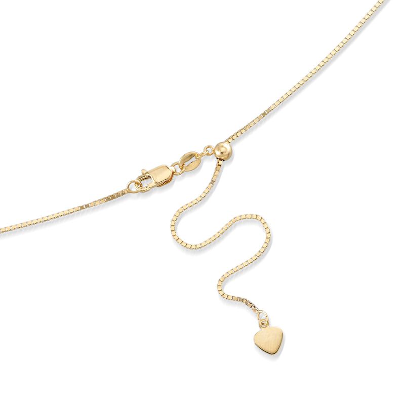 .8mm 14kt Yellow Gold Adjustable Box Chain Necklace image number 2