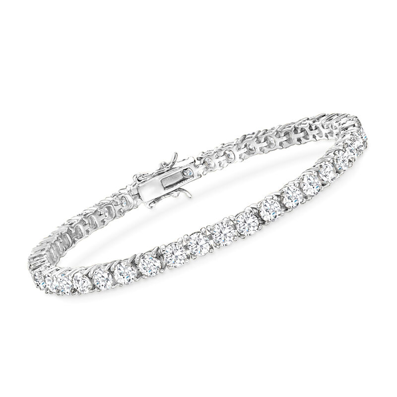 10.00 ct. t.w. CZ Tennis Bracelet in Sterling Silver image number 0