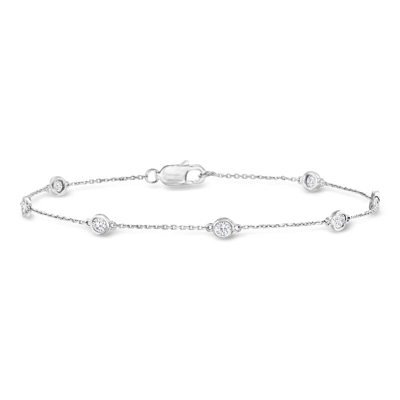 .50 ct. t.w. Diamond Station Bracelet in Sterling Silver image number 0