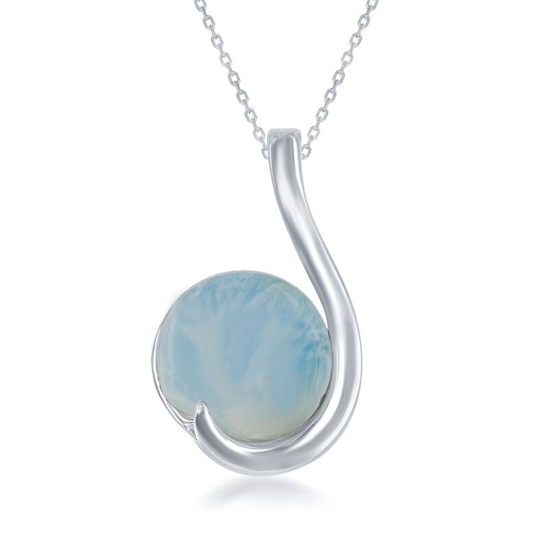 Larimar Pendant Necklace in Sterling Silver image number 0