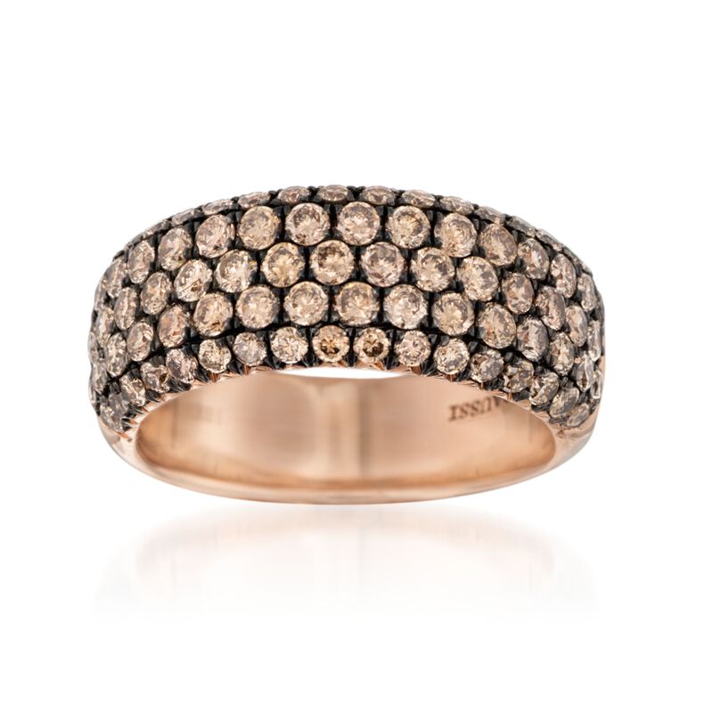 Henri Daussi 1.80 ct. t.w. Brown Diamond Wedding Ring in 18kt Rose Gold image number 0