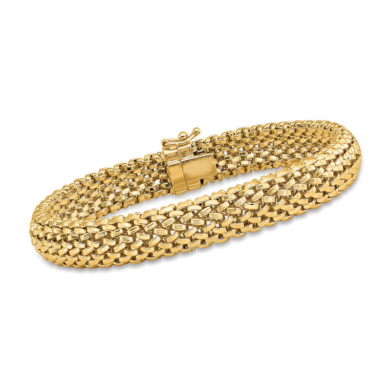 14kt Yellow Gold Mesh Bracelet. 7.25&quot; image number 0