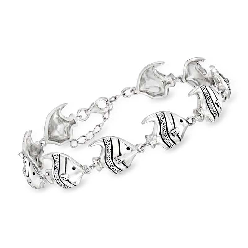 Sterling Silver Angel Fish Bracelet image number 0