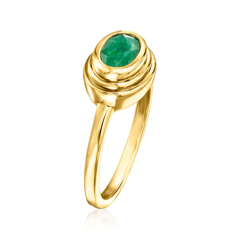 .60 Carat Emerald Ring in 18kt Gold Over Sterling image number 2