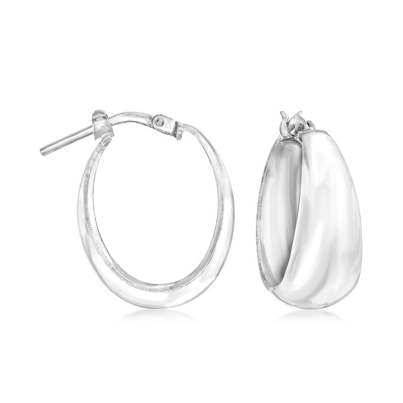 Italian Sterling Silver Huggie Hoop 3/4