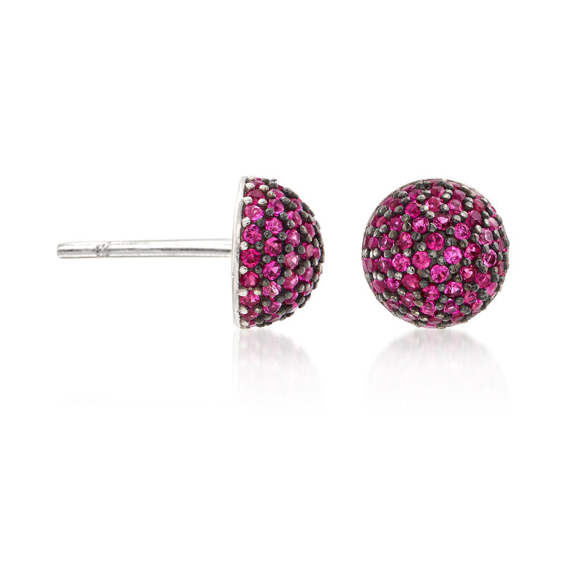 2.10 ct. t.w. CZ Jewelry Set: Three Pairs of Stud Earrings in Sterling Silver image number 5