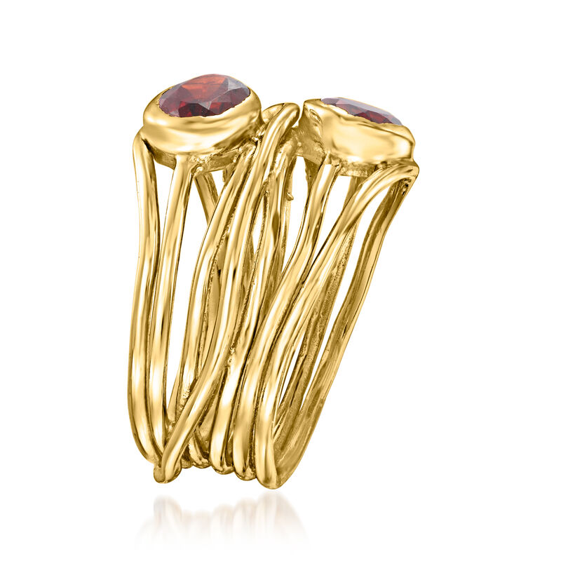 1.60 ct. t.w. Garnet Highway Ring in 18kt Gold Over Sterling image number 2