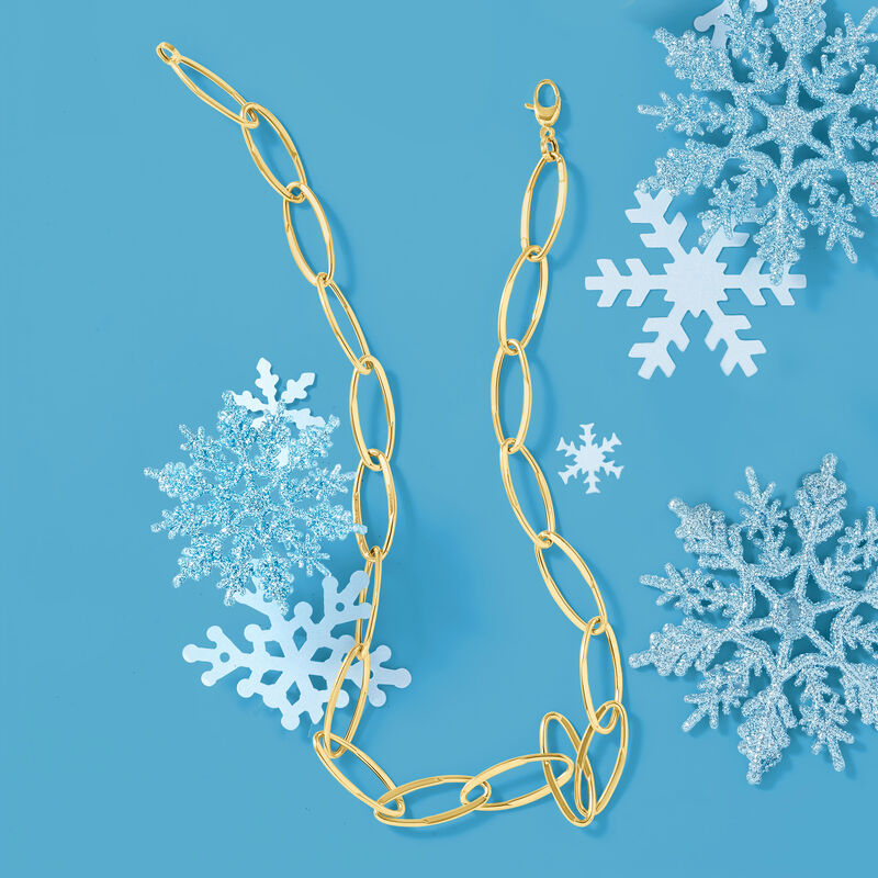 Italian 18kt Yellow Gold Link Necklace image number 2