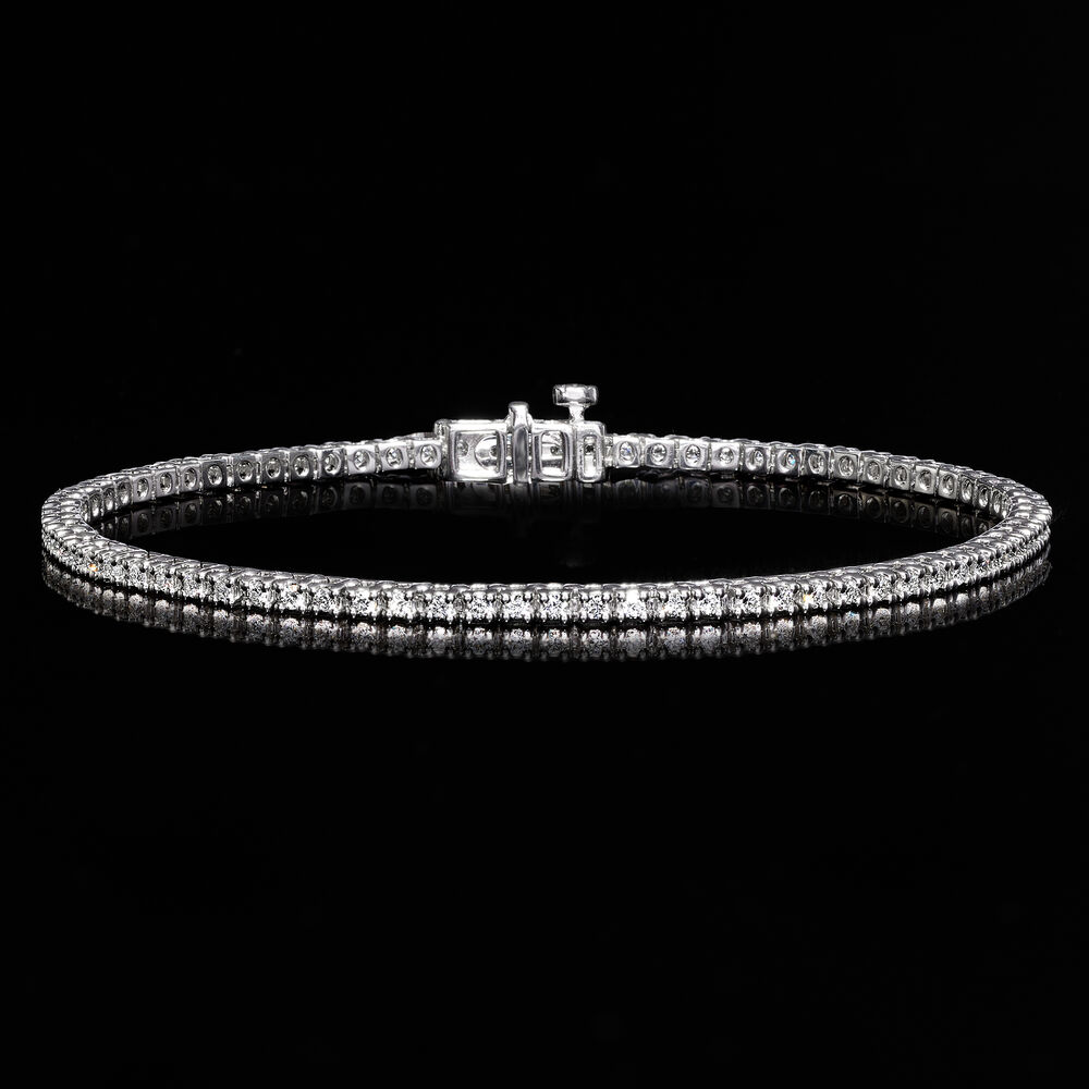 1.00 ct. t.w. Lab-Grown Diamond Tennis Bracelet in Sterling Silver. 7"