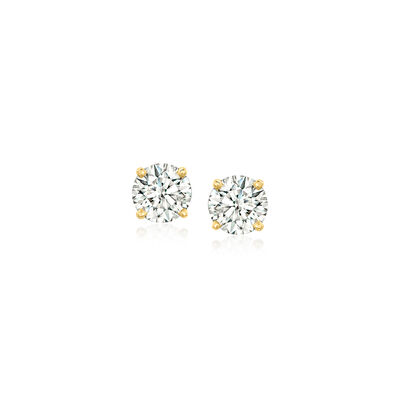 C. 2000 Vintage 1.00 ct. t.w. Diamond Stud Earrings in 14kt Yellow Gold