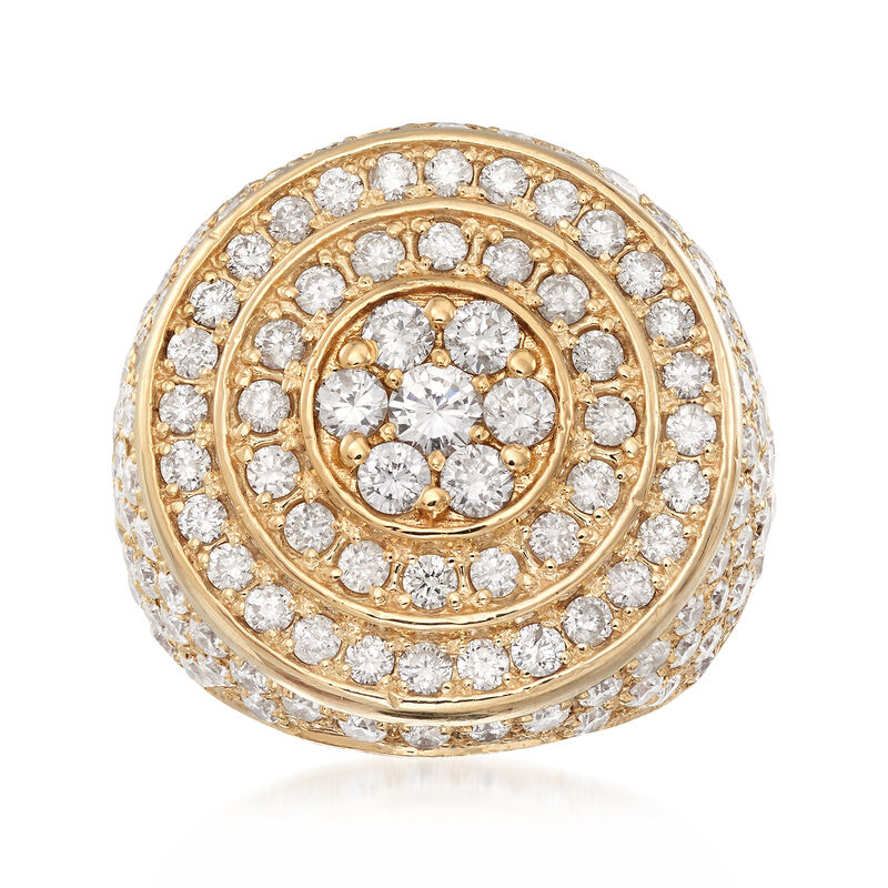 C. 1980 Vintage 2.75 ct. t.w. Diamond Circle Ring in 14kt Yellow Gold. Size 6 image number 0