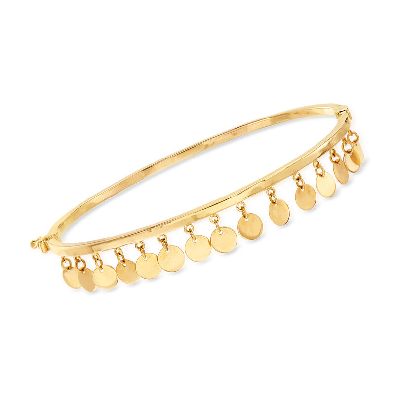 14kt Yellow Gold Multi-Dangle Bangle Bracelet image number 0