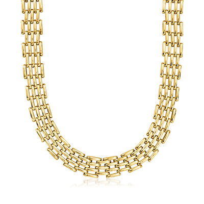 10kt Yellow Gold Panther-Link Necklace