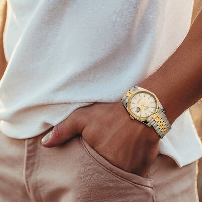 Pre-Owned Rolex Datejust Men's 36mm Automatic Stainless Steel and 18kt Yellow Gold Watch