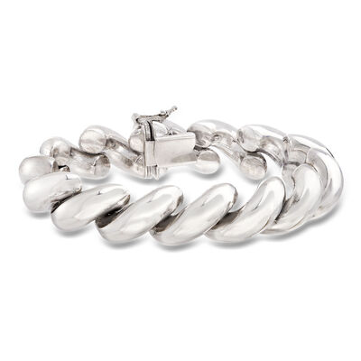 Italian Sterling Silver Large San Marco Bracelet