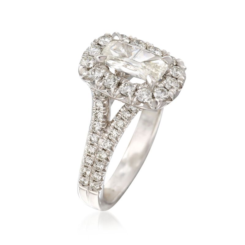 Henri Daussi 1.77 ct. t.w. Certified Diamond Engagement Ring in 18kt White Gold. Size 6.5 image number 2