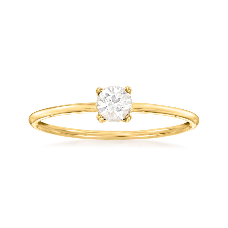 .20 Carat White Sapphire Ring in 14kt Yellow Gold image number 0