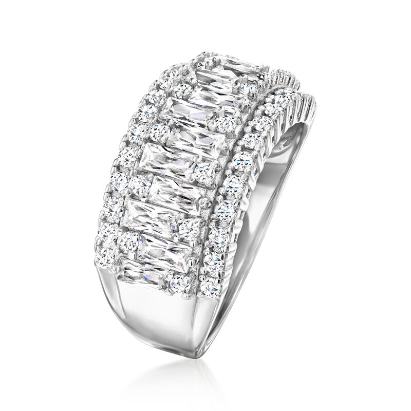 2.40 ct. t.w. CZ Ring in Sterling Silver image number 2