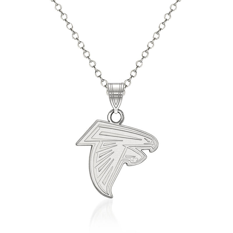 Sterling Silver NFL Atlanta Falcons Pendant Necklace. 18" image number 0