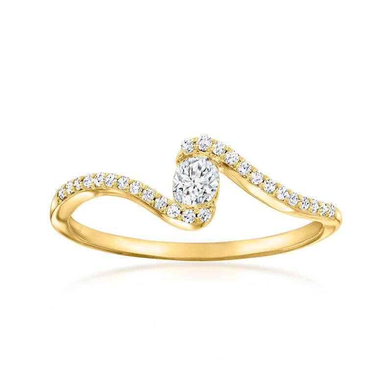 .25 ct. t.w. Lab-Grown Diamond Swirl Ring in 18kt Gold Vermeil. Size 9 image number 0