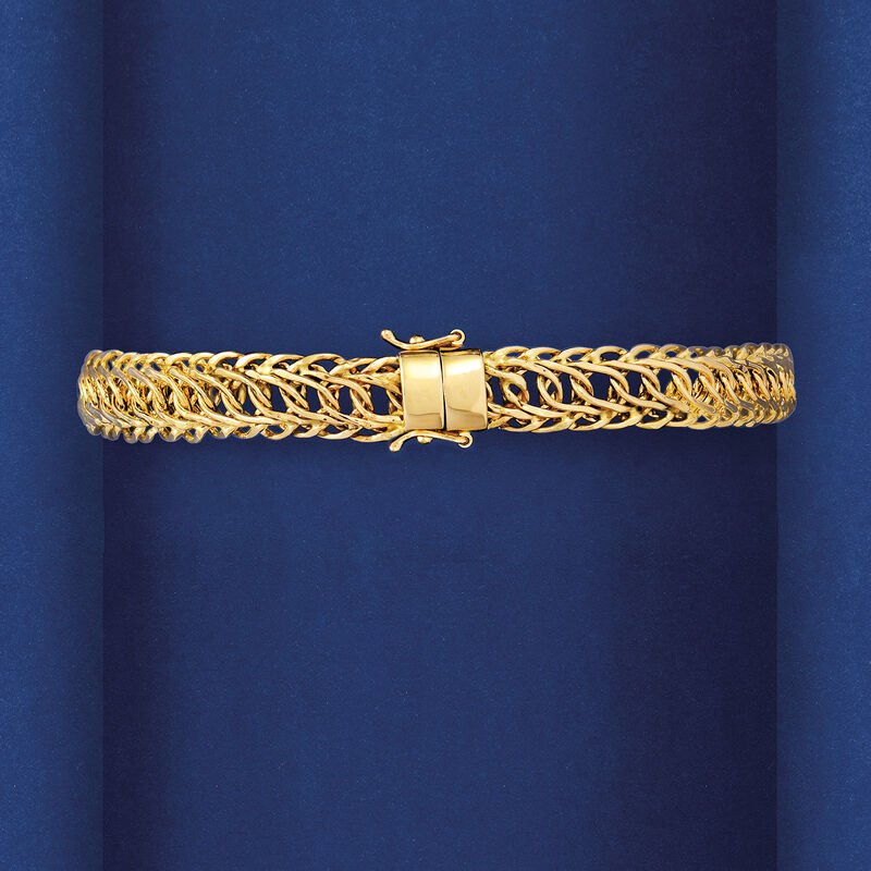 14kt Yellow Gold Flat Oval-Link Bracelet image number 2