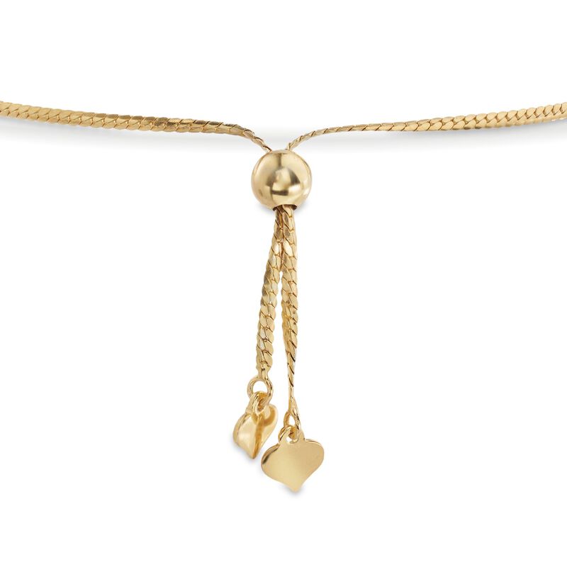 4-9mm 18kt Gold Over Sterling Silver Bead Bolo Bracelet image number 2