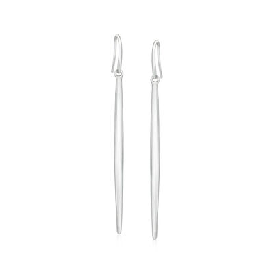 Zina Sterling Silver "Contemporary" Linear Drop Earrings