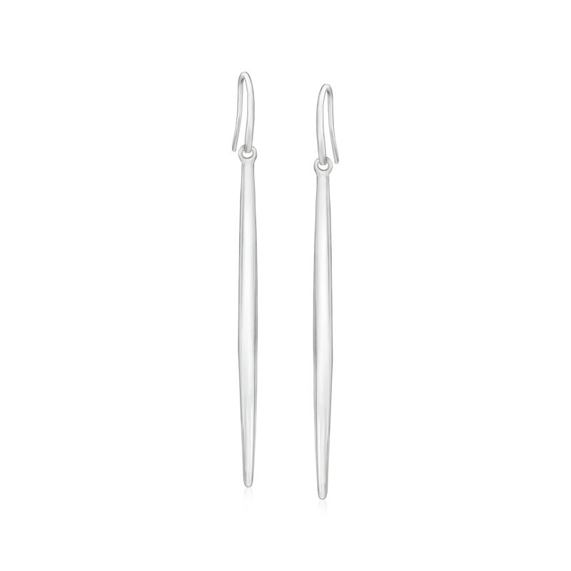Zina Sterling Silver "Contemporary" Linear Drop Earrings image number 0