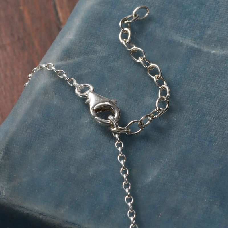Sterling Silver Hamsa Hand Necklace image number 3