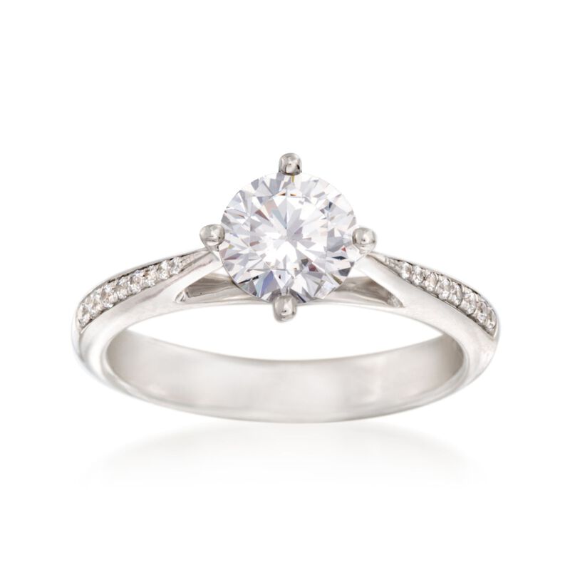 Simon G. .11 ct. t.w. Diamond Engagement Ring Setting in 18kt White Gold image number 0