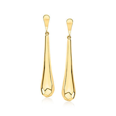 Italian 18kt Gold Over Sterling Teardrop Earrings
