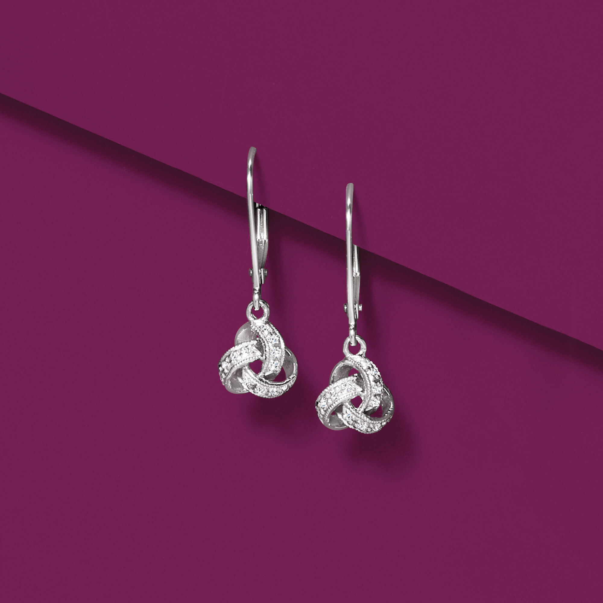 Ross simons love knot earrings discount