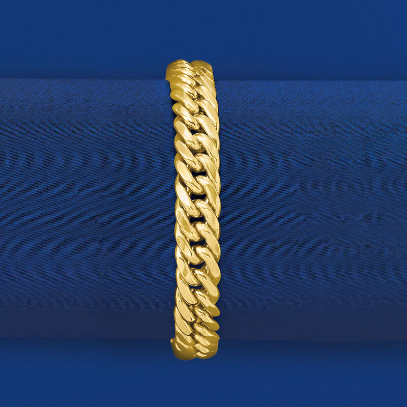 Italian 18kt Yellow Gold Cuban-Link Bracelet. 7&quot; image number 2
