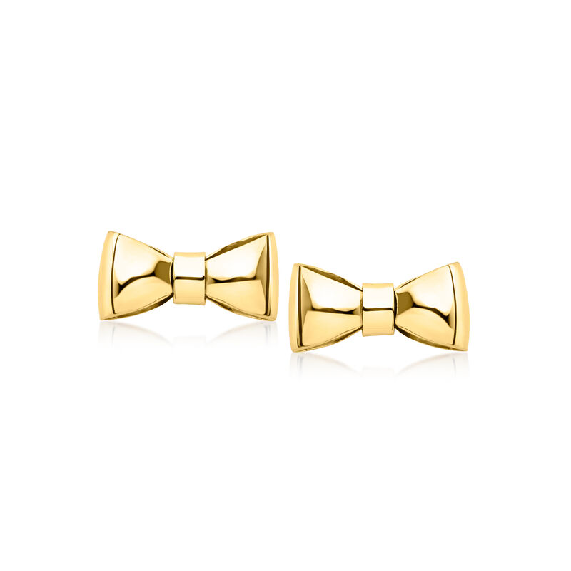 Italian 14kt Yellow Gold Bow Earrings  image number 0