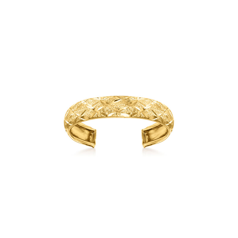 14kt Yellow Gold Diamond-Cut Adjustable Toe Ring image number 0