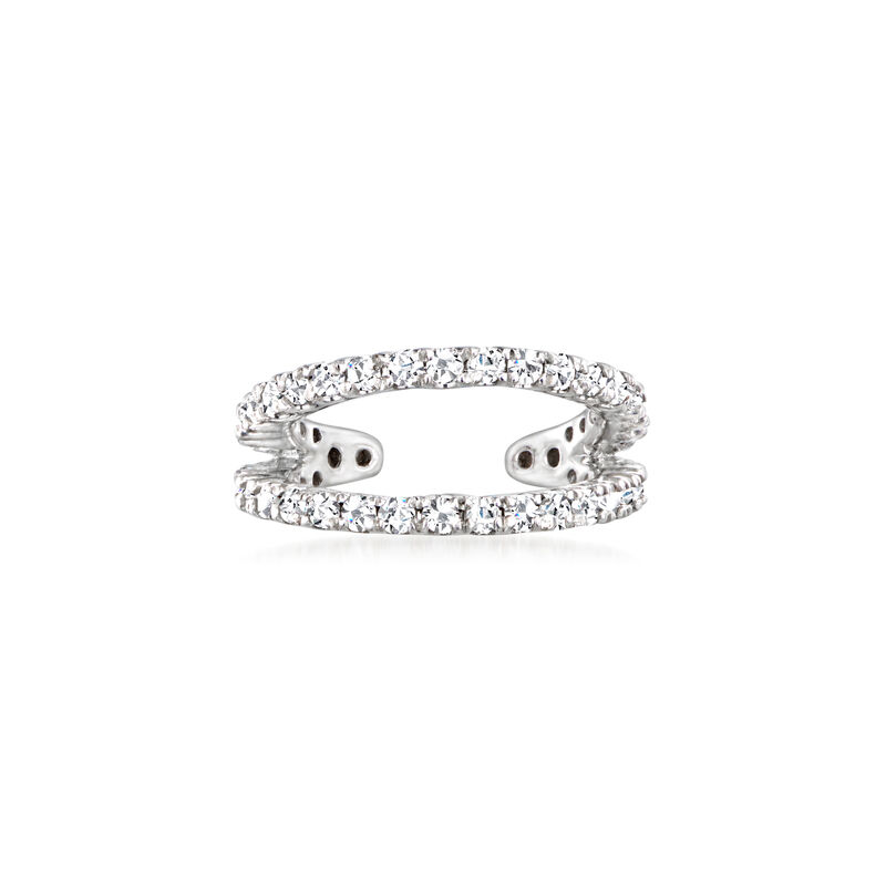 .20 ct. t.w. Diamond Two-Row Single Ear Cuff in Sterling Silver  image number 0