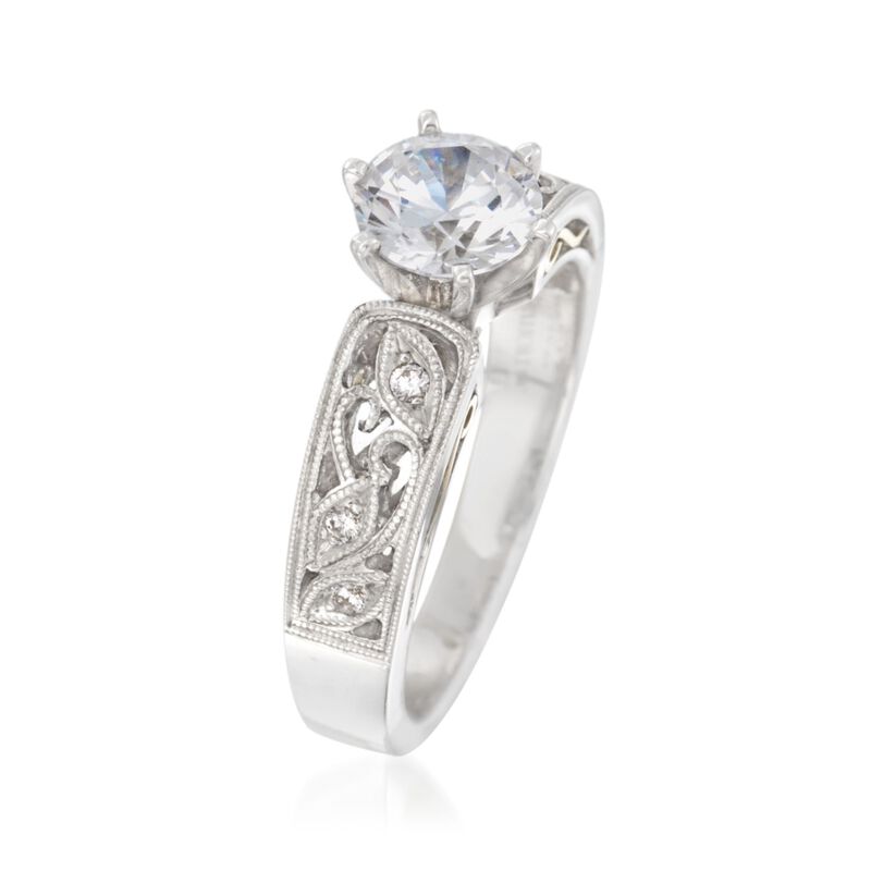 Simon G. Engagement Ring Setting with Diamond Accents in 18kt Two-Tone Gold image number 1